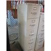Image 2 : Qty 2 Metal Filing Cabinets: 4 & 5 Drawers 14" x 27" x 52"/60"H