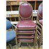 Image 2 : Qty 16 Upholstered Stacking Chairs