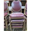 Image 3 : Qty 16 Upholstered Stacking Chairs