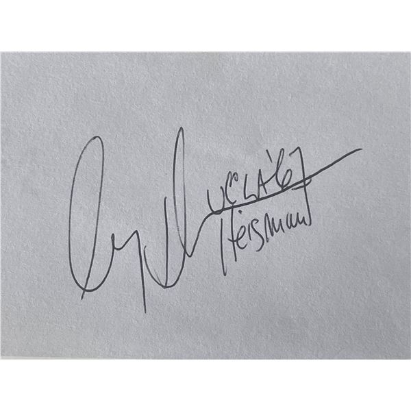 UCLA football player Gary Beban autograph note