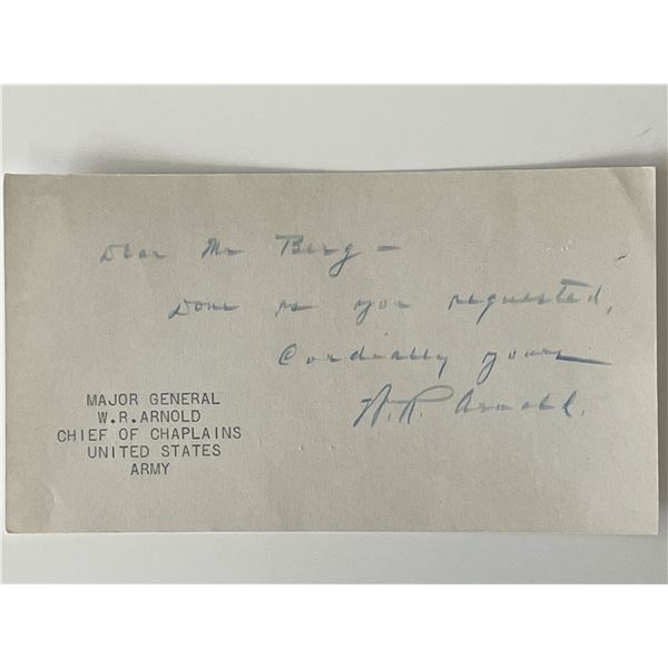 Army General W.R. Arnold signed cover