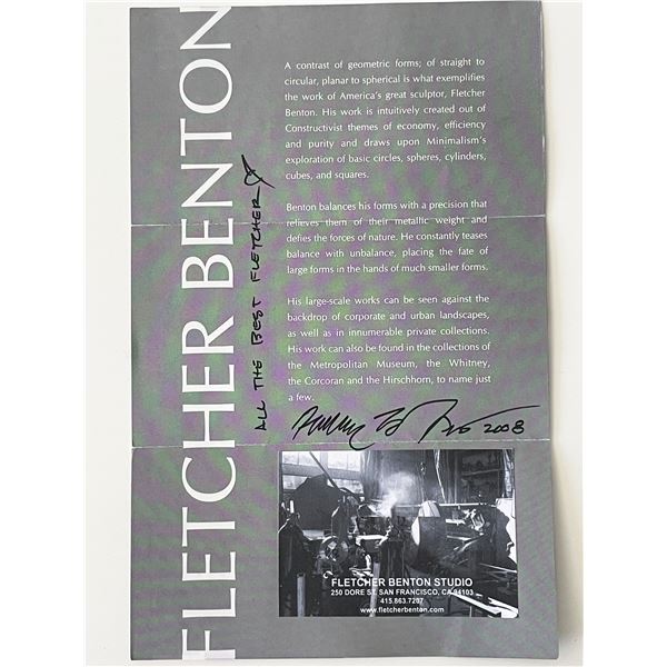 Artist Franklin Benton signed page