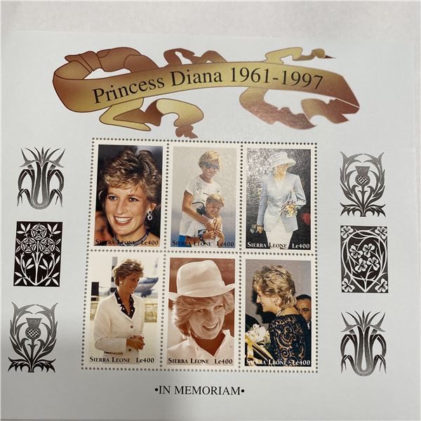 Sierra Leone Princess Diana commemorative stamp set