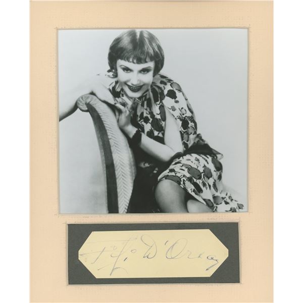 Fifi D'Orsay signature cut and photo