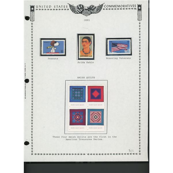 2001 United States Commemorative Stamp Set