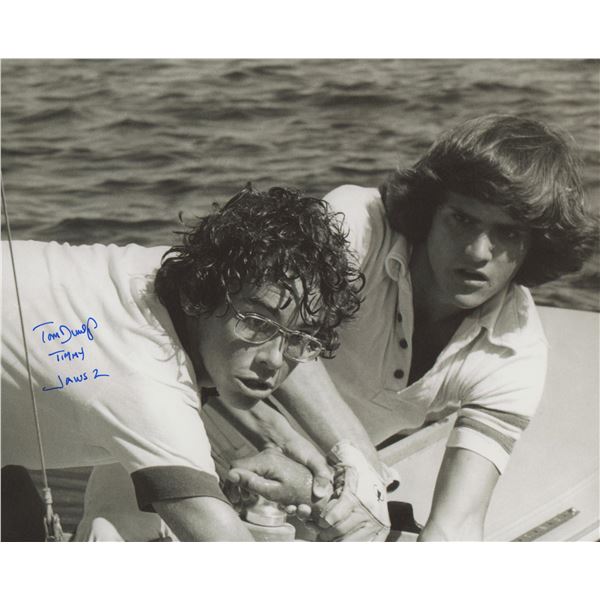 Thomas Dunlop signed "Jaws 2" movie photo