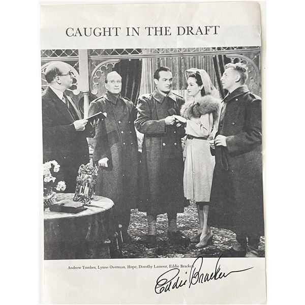 Caught in the Draft Eddie Bracken signed photo