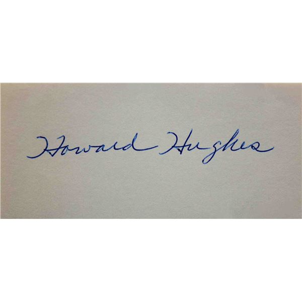 Howard Hughes signed slip