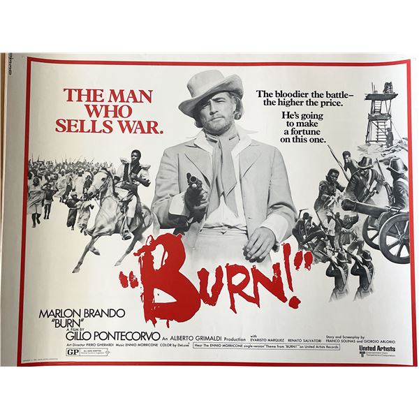 Burn! 1969 vintage movie poster