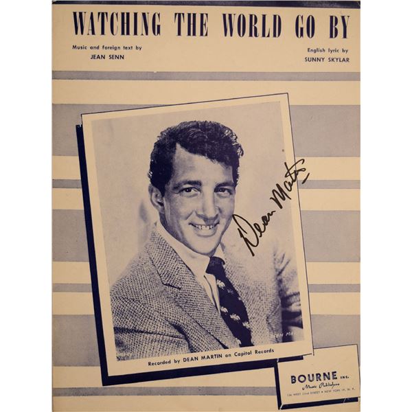 Dean Martin signed sheet music