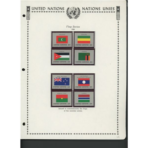 United Nations New York Stamps 1986