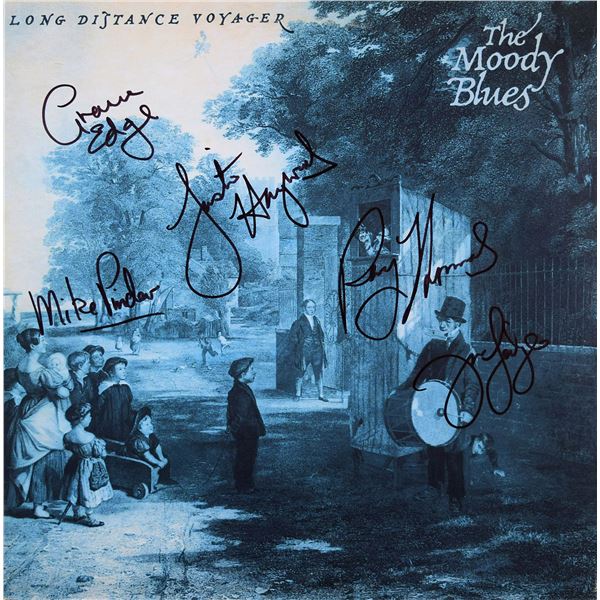 The Moody Blues signed Long Distance Voyager album