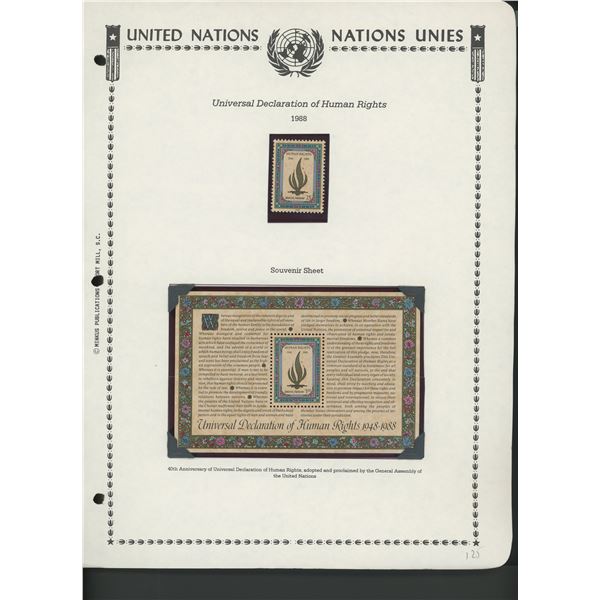 United Nations New York Stamps 1988