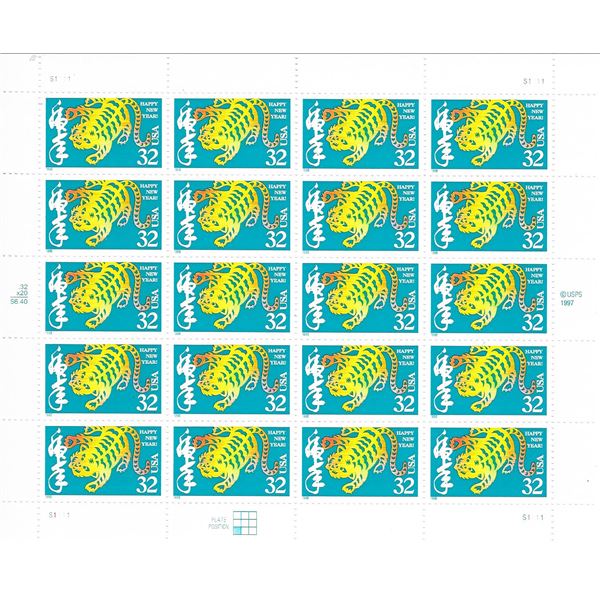 Lunar New Year - Year of The Tiger USA Stamp Sheet