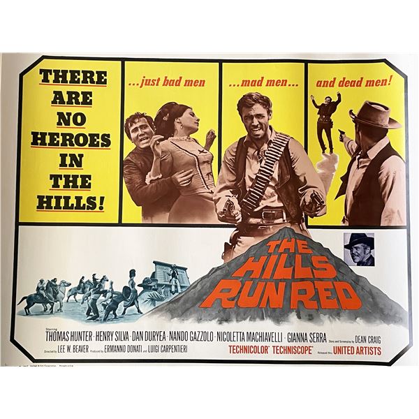The Hills Run Red 1966 vintage movie poster