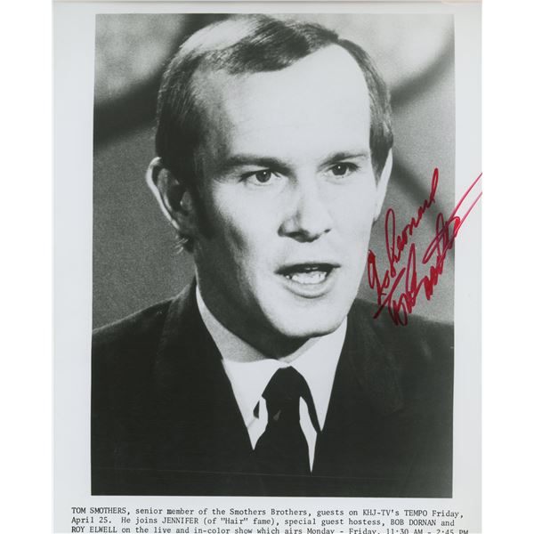 Tom Smothers signed photo