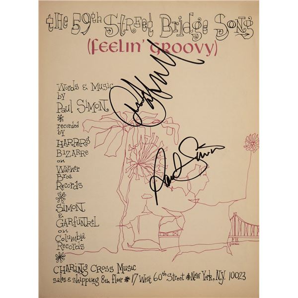 Simon & Garfunkel signed sheet music