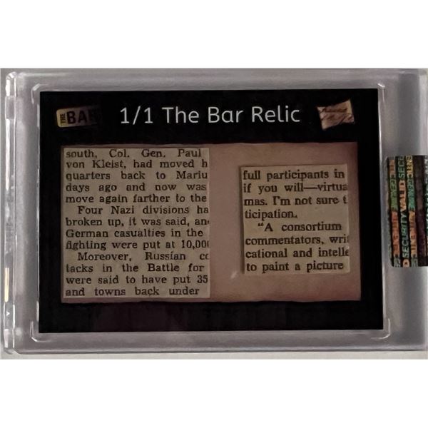 Ronald Reagan/ WW2 news relic. 3x4 inches