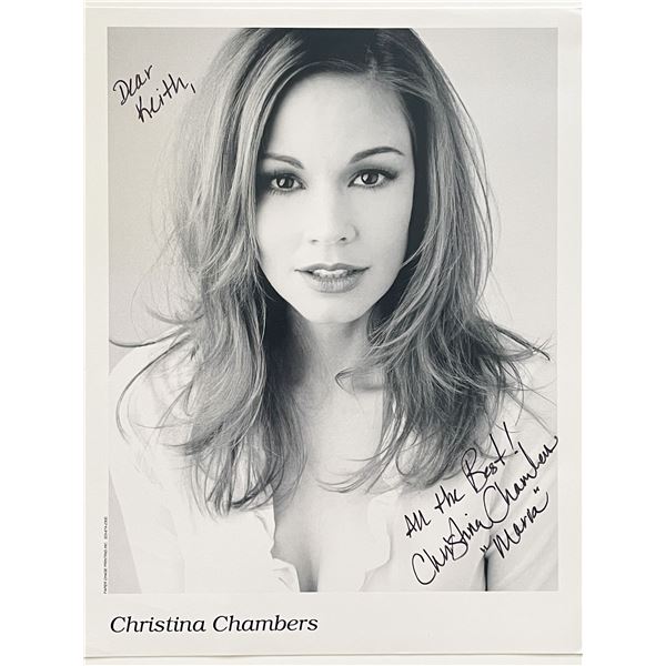 Christina Chambers signed photo