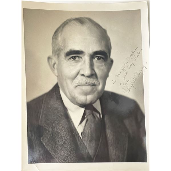 US Army General Philip B. Fleming signed photo