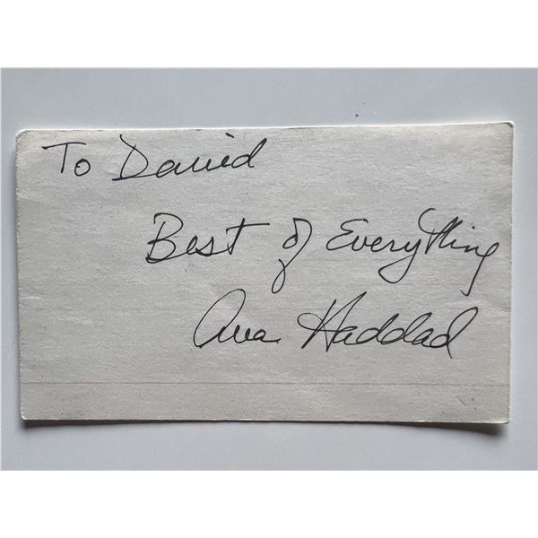 Ava Haddad original signature