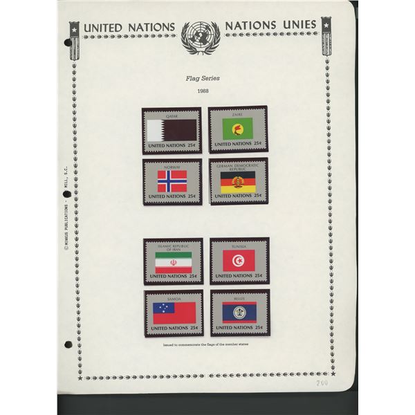 United Nations New York Stamps 1988