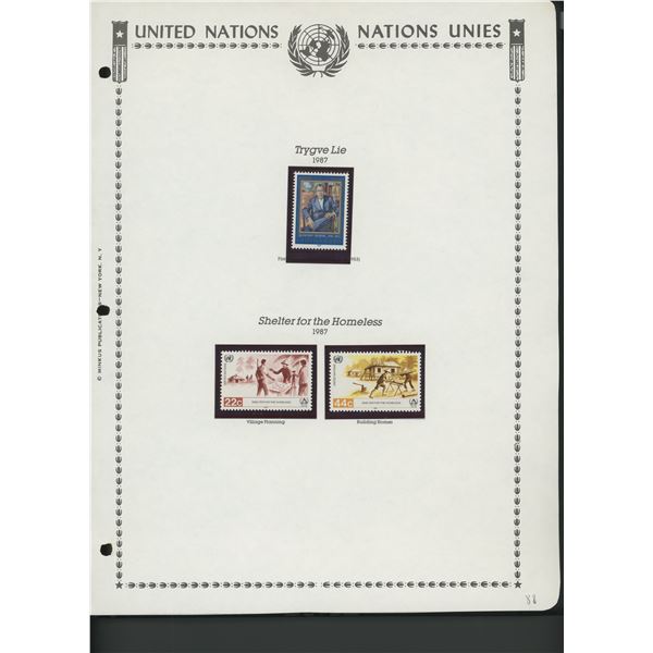 United Nations New York Stamps 1987