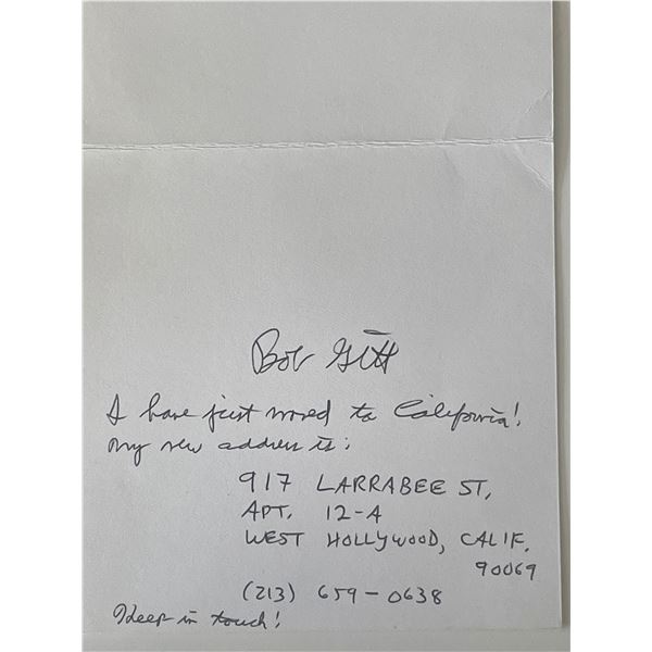 Film director Robert Gitt signed card