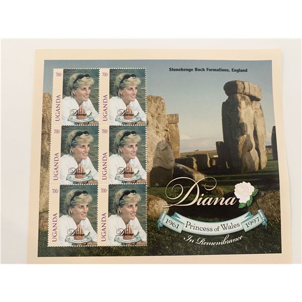Uganda Diana Princess of Wales commemorative stamp set