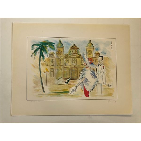 Piroska Kevesi Hand Signed Lithograph - Monte Carlo Casino