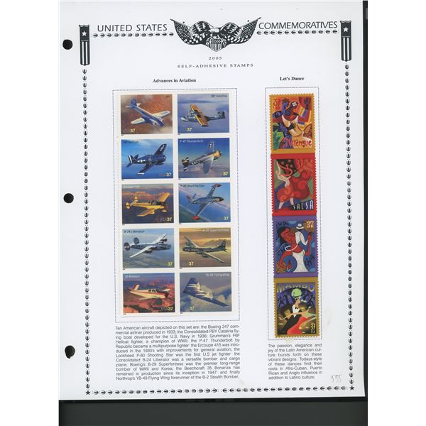 2005 United States Self-Adhesive Booklet Stamp Set