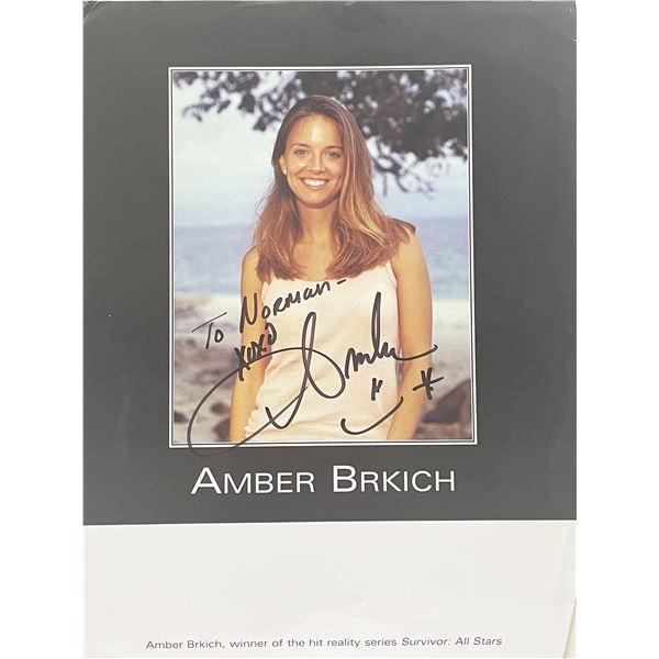 Survivor winner Amber Brkich signed photo