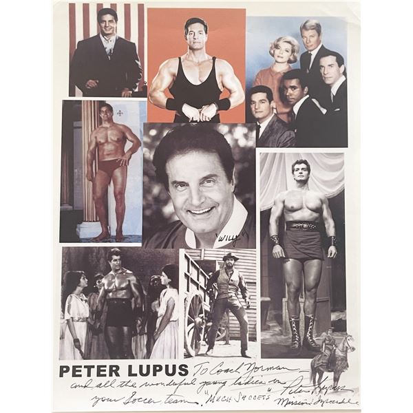 Peter Lupus signed photo collage