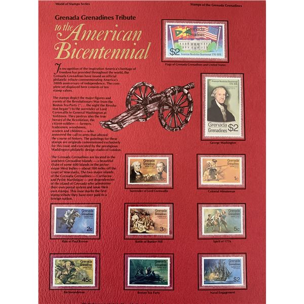 Grenada Grenadines Tribute to the American Bicentennial Stamp Set