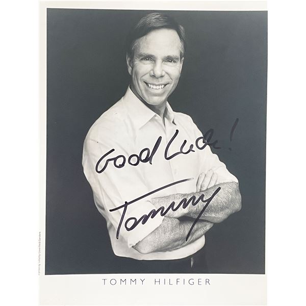 Fashion designer Tommy Hilfiger signed photo