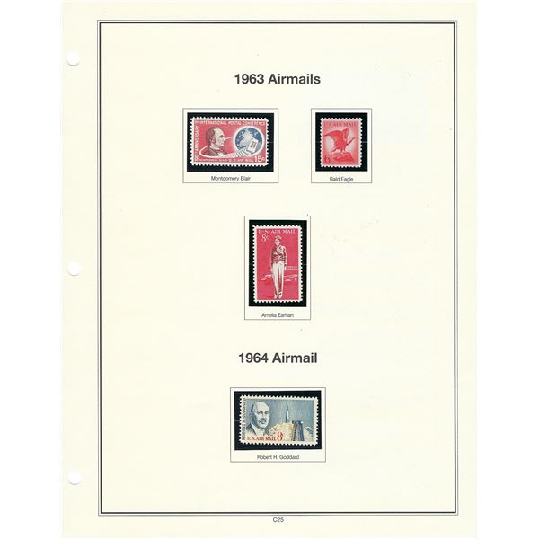 USA 1963-64 Airmails Stamp sheet C66 - C69