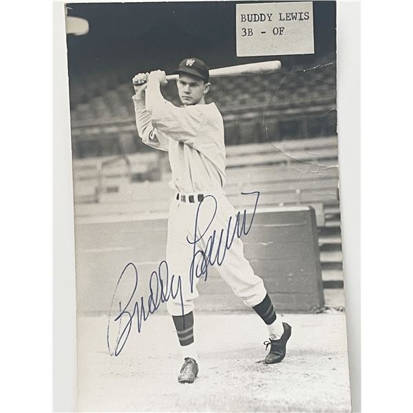 Buddy Lewis signed photo post card