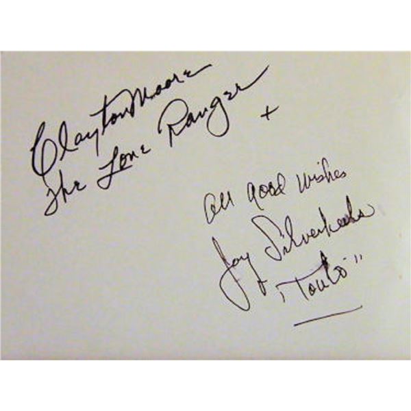 The Lone Ranger Clayton Moore signature slip