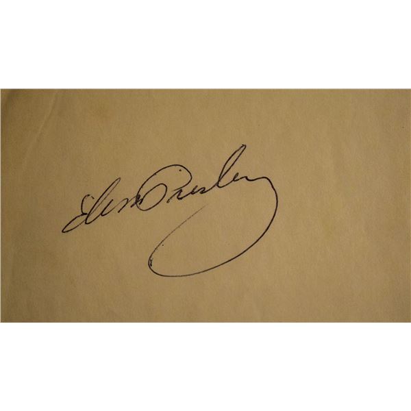Elvis Presley signature slip