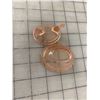 Image 3 : VINTAGE MINIATURE PINK GLASS HEN ON A NEST