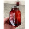 Image 2 : VINTAGE EMBOSSED RUBY RED GLASS SALT AND PEPPER SHAKERS