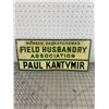 Image 1 : ANTIQUE SASKATCHEWAN FIELD HUSBANDRY SIGN