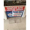 Image 1 : VINTAGE TUNG SOL SERVICE STATION ADVERTISING SIGN DISPLAY RACK 32" TALL