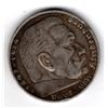 Image 1 : 1935 5 REICHMARK GERMANY, PAUL VAN HINDENBURG, .9 SILVER COIN