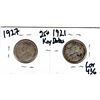 Image 2 : KEY DATE 1921 AND 1927 TWENTY-FIVE CENT