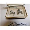 Image 3 : JORDAN MARSH CUFFLINKS WITH SMALL DIAMONDS, CROWN SYMBOL ON BACK