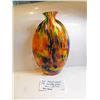 Image 1 : 1970’S VINTAGE SPLATTER GLASS VASE 10 ¾” TALL