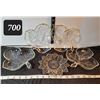 Image 1 : Set of 4 leaf snack dishes & starburst plate.