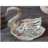 Image 4 : Vintage crystal swan trinket dish & salt cellar glassware.