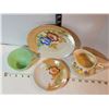 Image 2 : Vintage English creamer & Japan made plates. Jadeite cup with small, smooth rim chip.